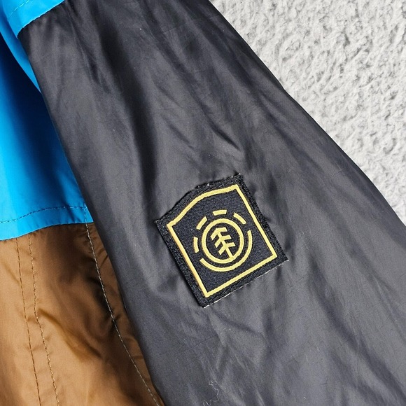 ELEMENT Skate Mens Small S Wolfeboro Hooded Jacket Windbreaker Color Block Strip - Picture 5 of 12